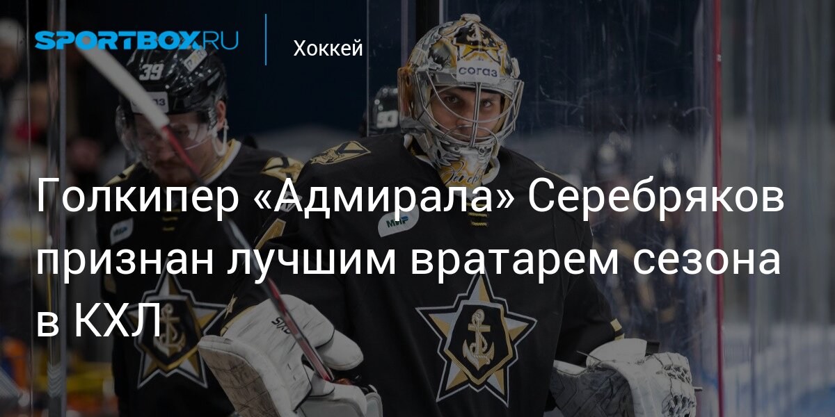 Голкипер «Адмирала» Серебряков признан лучшим вратарем сезона в КХЛ